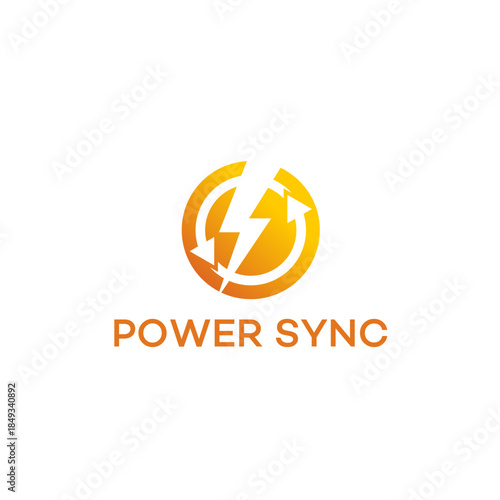 Power Sync Logo template designs vector illustration