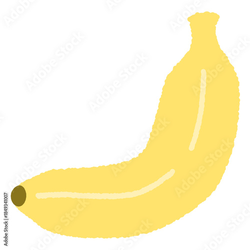 熟した一本のバナナのアイコンイラスト