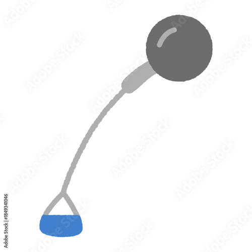 手書き風の単品アイコンイラスト　ハンマーなげ