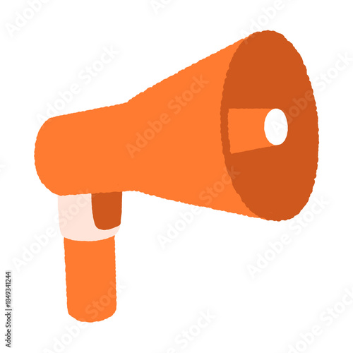 手書き風の単品アイコンイラスト　拡声器