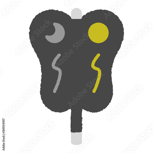 手書き風の単品アイコンイラスト　軍配