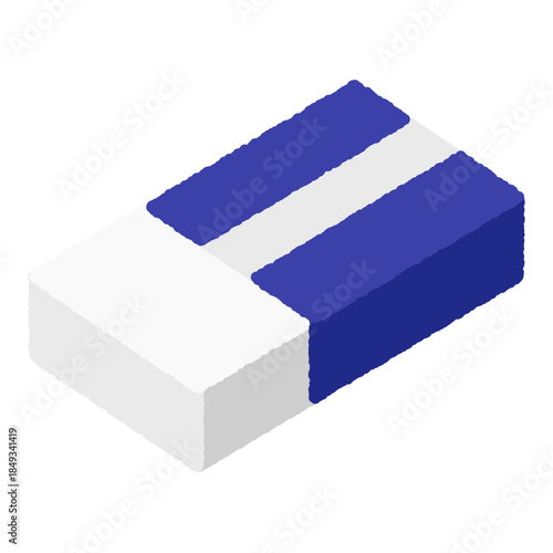 手書き風の単品アイコンイラスト　消しゴム