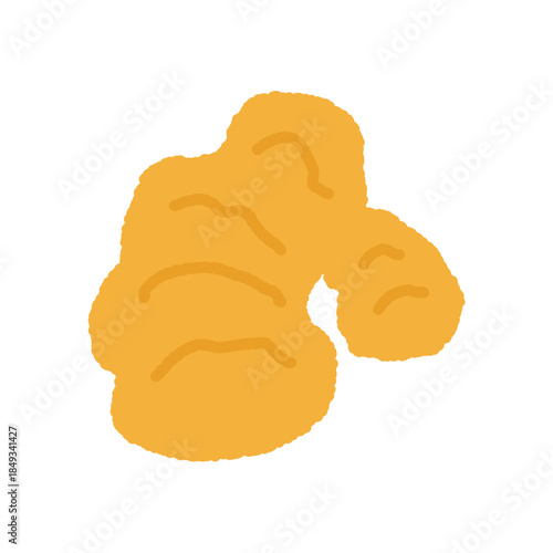 手書き風の単品アイコンイラスト　野菜　生姜