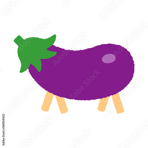 手書き風のシンプルアイコンイラスト　精霊馬