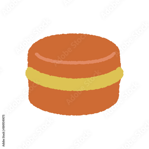 手書き風の単品アイコンイラスト　和菓子　大判焼き