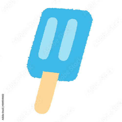 手書き風の単品アイコンイラスト　アイス　氷菓子