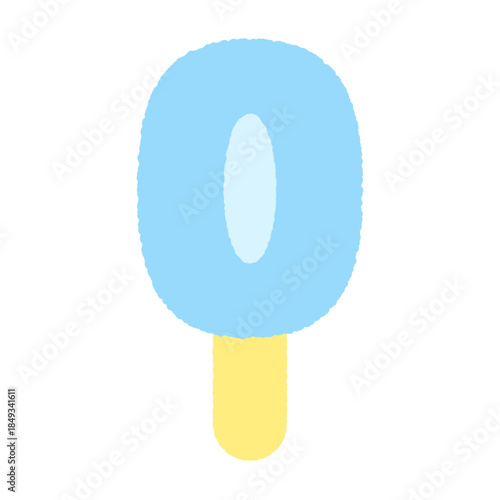 手書き風の単品アイコンイラスト　アイス　氷菓子
