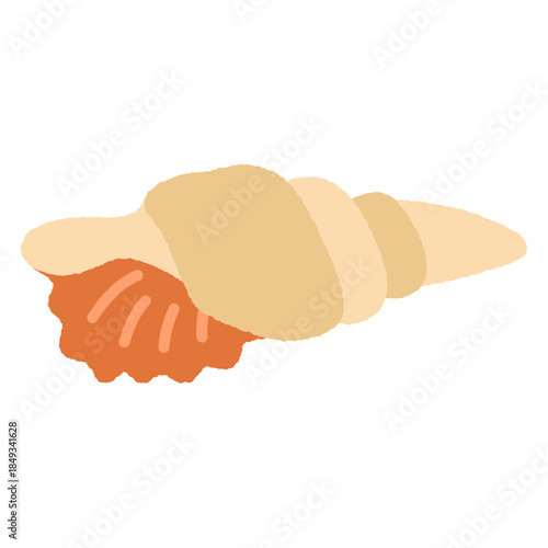 手書き風のシンプルアイコンイラスト　法螺貝