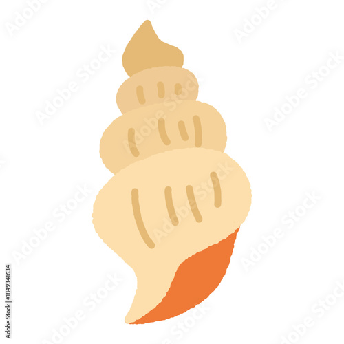 手書き風のシンプルアイコンイラスト　法螺貝