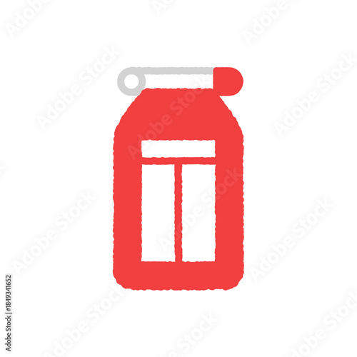 手書き風の単品アイコンイラスト　ビニール名札