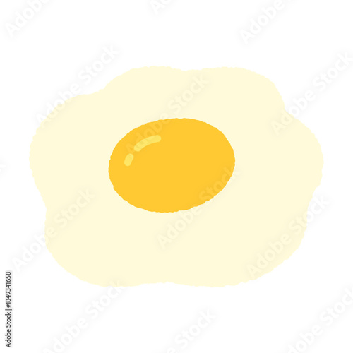 手書き風の単品アイコンイラスト　料理　目玉焼き