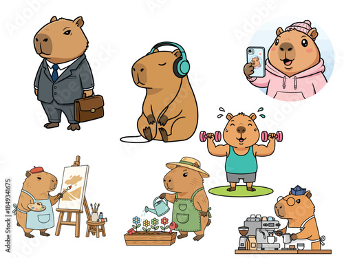 Capybara vector designed for educational materials, ideal for children’s books, science projects and classroom posters