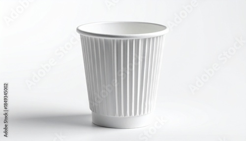 Wallpaper Mural Disposable corrugated white paper coffee cup with a lid, perfect for hot beverages and takeout services Torontodigital.ca