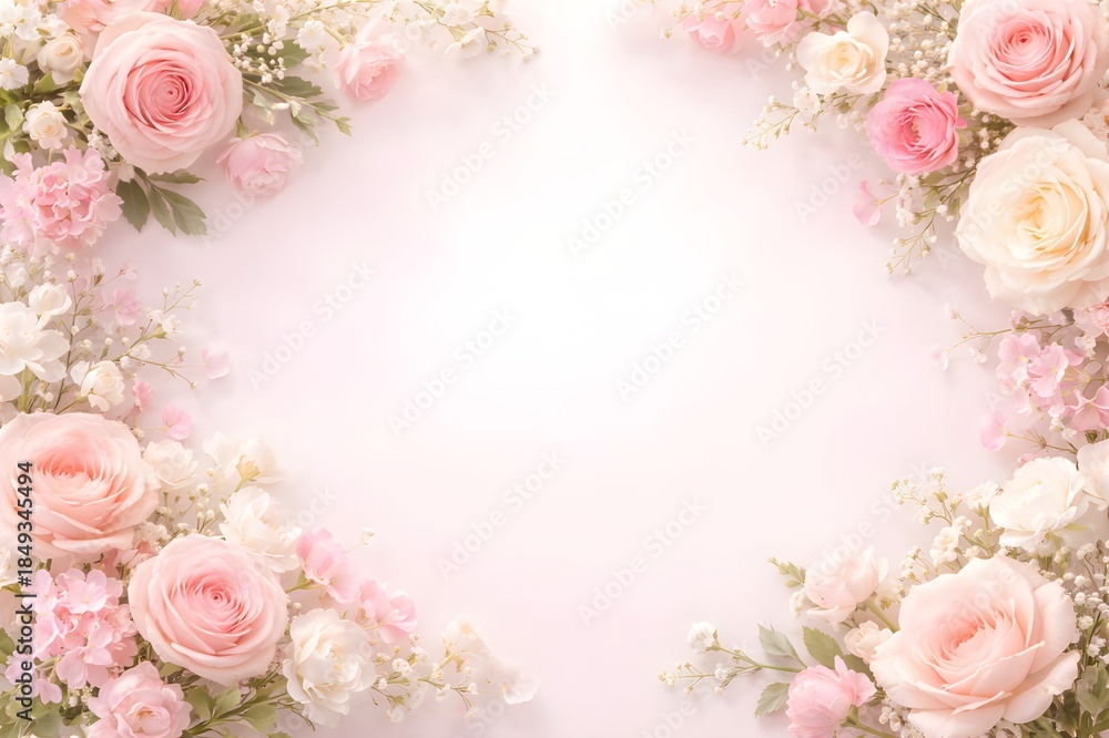 custom made wallpaper toronto digitalRomantic Floral Valentine Background with Soft Pastel Copy Space