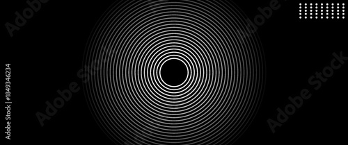 Seamless circular lines pattern radio wave background, radio wave illustration background.