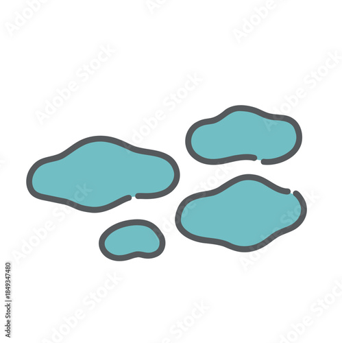 ブリストルスケール Type 5（やや柔らかい便・ふちのある柔らかい塊）のイラスト