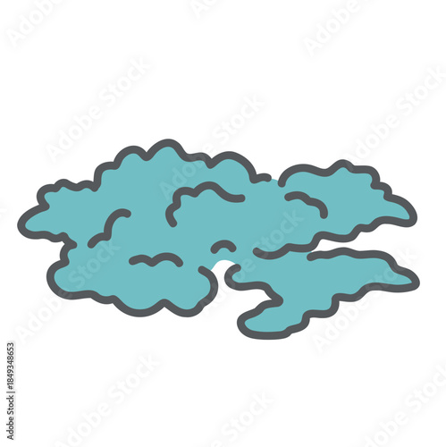 ブリストルスケール Type 6（泥状便・不定形の泥状）のイラスト