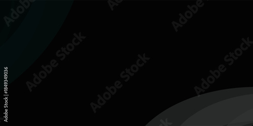 Dark black background abstract 3D geometric with wave effect decoration. Vector illustration