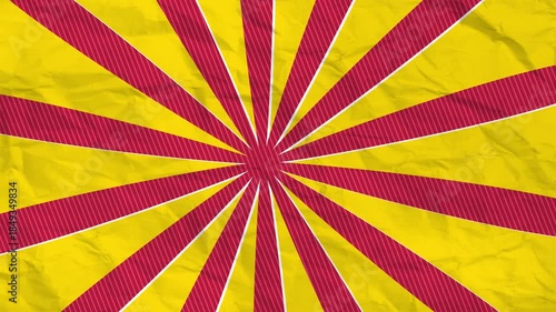 Animated Sunburst Background on Textured Paper