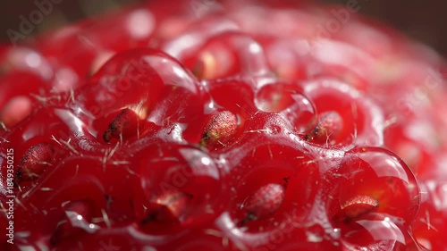 Strawberry detail close up.