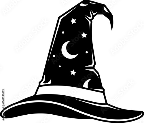 wizard hat icon vector illustration
