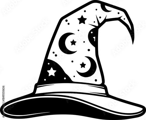 wizard hat icon vector illustration
