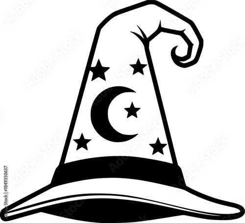 wizard hat icon vector illustration
