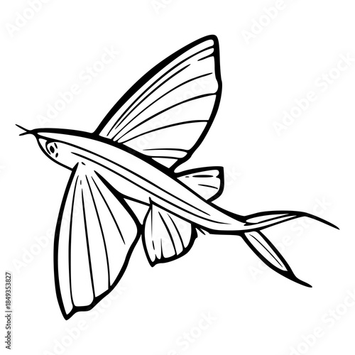 ocean wildlife: sea animal with large wings vector
