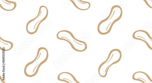 Peanuts on white background closeup.