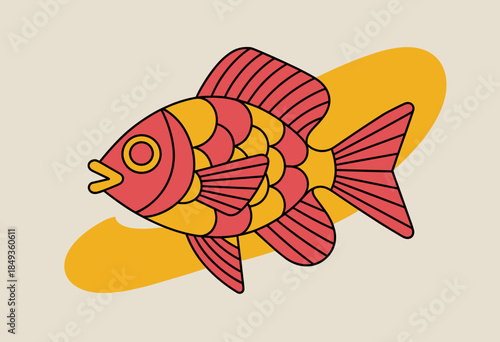 Trendy Cartoon Monkey Wearing Stylish Sunglasses and a Red Cap in a Minimalist Design