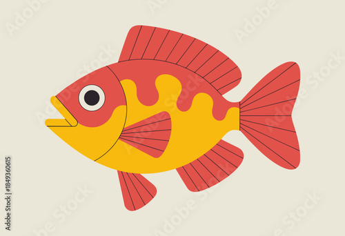 Trendy Cartoon Monkey Wearing Stylish Sunglasses and a Red Cap in a Minimalist Design