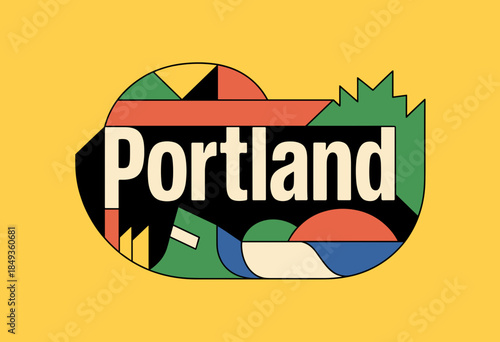 Stylish Oregon License Plate Design Featuring Mountains, Pine Trees, and a Bright Color Palette for Outdoor Enthusiasts