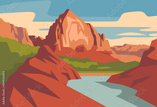 Majestic Bison Silhouetted Against Serene Grand Teton Mountains in Soft Pastel Hues