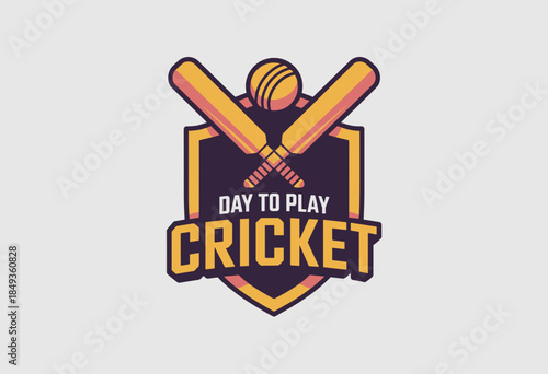 Vibrant Graphic Design for Cricket Enthusiasts with Crossed Bats and Ball Against a Subtle Background