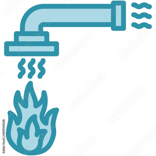 Air Blower Dual Tone Icon Mini Illustration, Use For Modern Concept, Print, Ui, Ux Kit, Web And App Development. Vector Related To Firefighter, Rescue And More