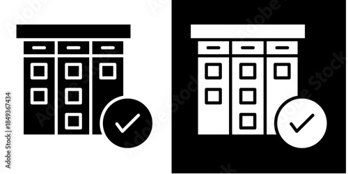 Kanban Board Icon Set White Style Collection