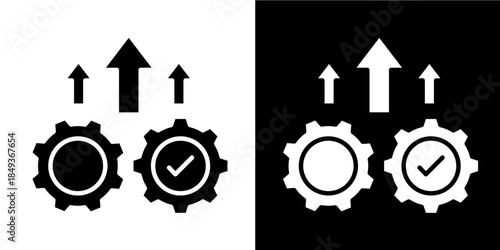 Operational Excellence Icon Set White Style Collection
