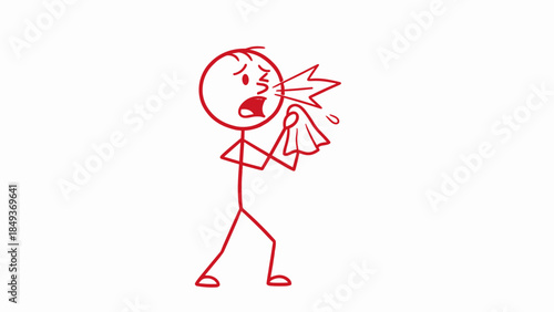 A beautiful cartoon vector illustration of a smiling girl in a red dress holding a heart and a flower for a fun Valentine Day art drawing