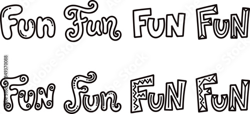 Fun Typography Design Elements Set