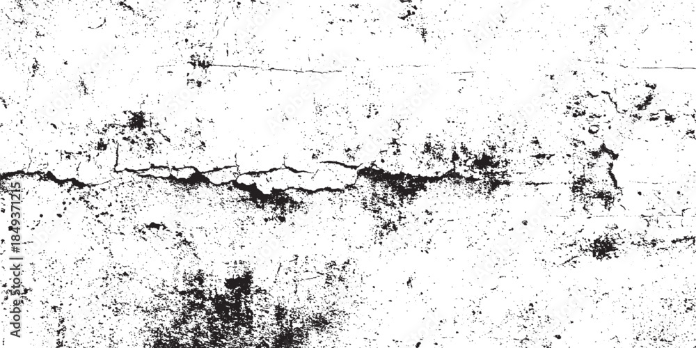 Obraz premium Grunge Texture Background – White Surface with Black Distressed Cracks noise dust dot distress grainy grungy effect, vector design on overlay texture background. grunge background. abstract halftone 