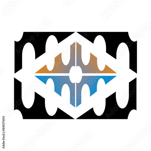 Abstract Geometric Emblem With Modern Symmetry