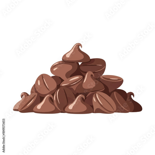 Pile of Melted Chocolate Drops.
