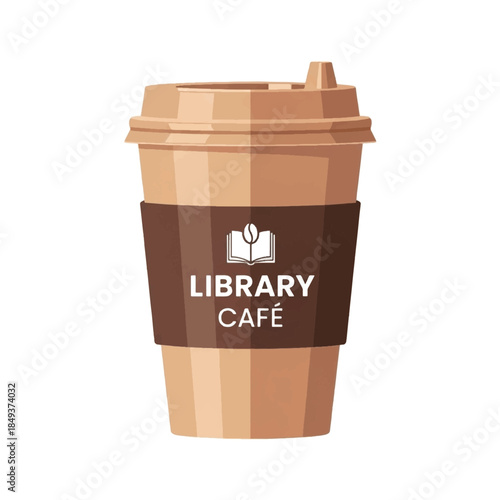 Brown Disposable Coffee Cup.