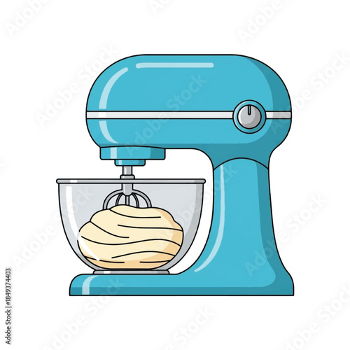 Teal Kitchen Electric Stand Mixer Machine.