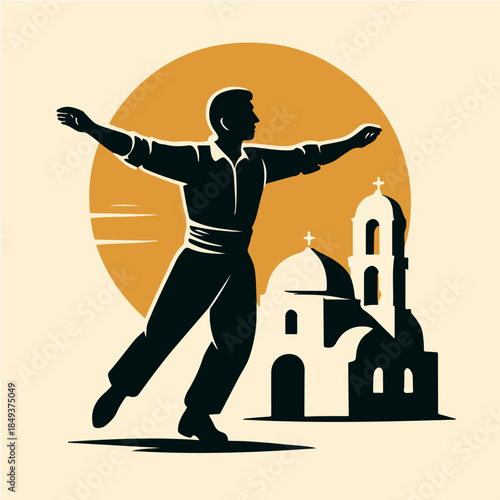 Traditional Cultural Dance Silhouette Illustration 26