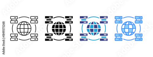 Cdn  icon set multiple style collection