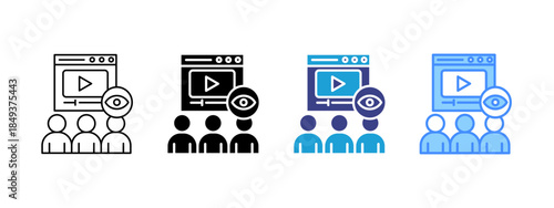 Viewers   icon set multiple style collection