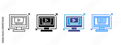 Resolutions  icon set multiple style collection