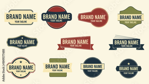 Collection of Various Brand Name Labels.