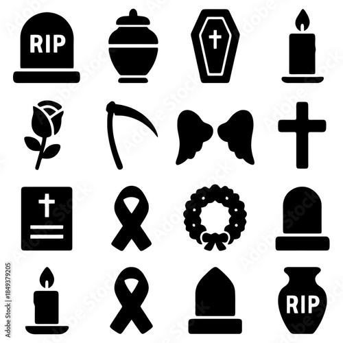 Remembrance and Solace: A collection of symbolic images representing the themes of remembrance, grief, and solace, offering a visual vocabulary for expressing condolences and paying tribute.